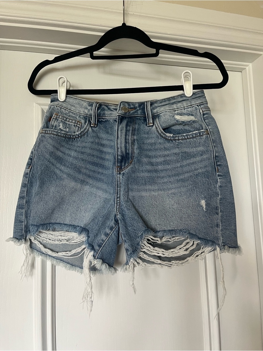 Judy Blue Size Medium Denim Jeans Shorts Distressed
